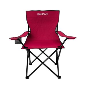24MOVE® Campingstuhl Klappstuhl rot