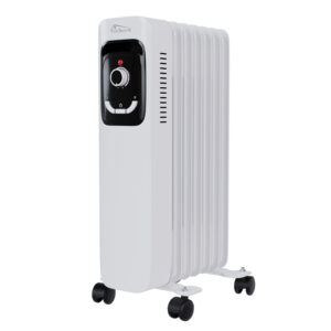 Ölradiator, Elektroheizung TT-OR 207 in weiß mit 7 Rippen und 1500 Watt, drei Heizstufen (600W, 900W, 1500W)
