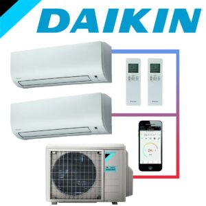 SET DAIKIN Comfora mit 2 Wandgeräten 2,5kW und Außeneinheit 5kW""
