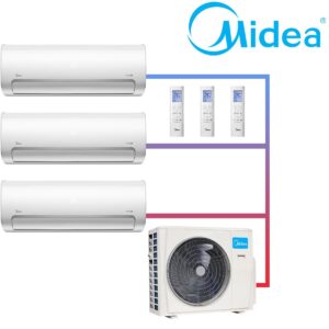Midea All Easy Pro 09 Klimaanlage mit 3 Wandgeräten 2,7 kW und...