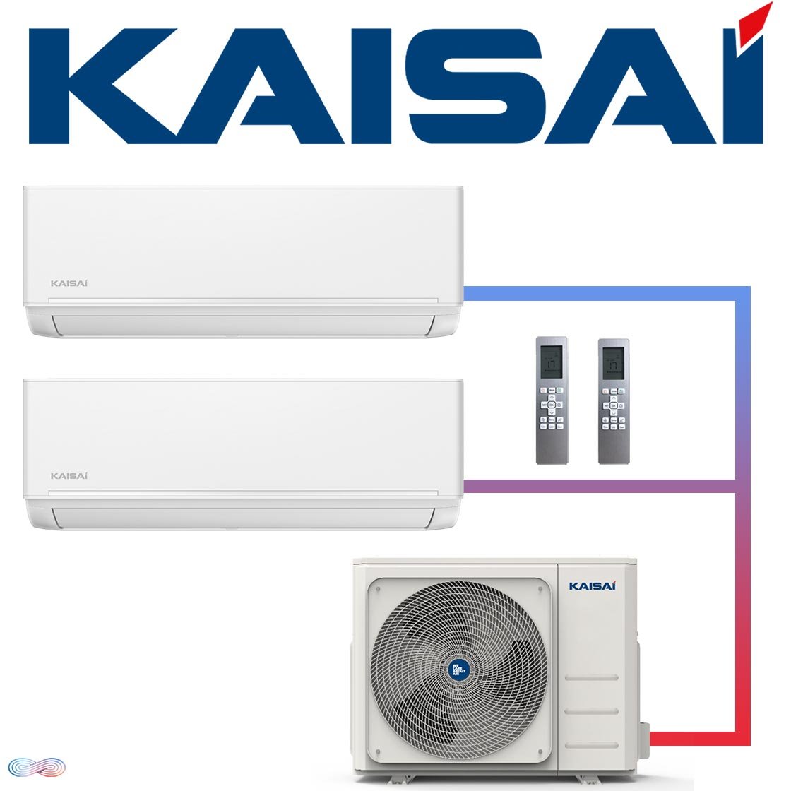 Kaisai ICE Set 2,6 kW & 3,5 kW Wandgerät + 5,3 kW Außengerät | White"" 1 Kaisai ICE Set 2,6 kW & 3,5 kW Wandgerät + 5,3 kW Außengerät | White""
