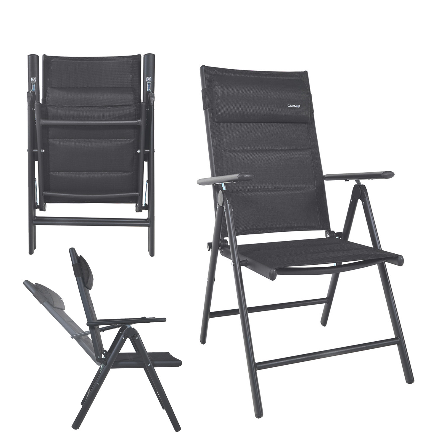GARMIO® Gartenstuhl Balkonstuhl FLORENZ schwarz 1 GARMIO® Gartenstuhl Balkonstuhl FLORENZ schwarz