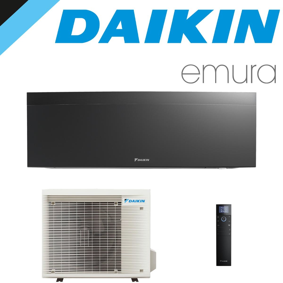 DAIKIN Emura 3 3,5 kW Singlesplit Set | Mattschwarz | FTXJ35AB +... 1 DAIKIN Emura 3 3,5 kW Singlesplit Set | Mattschwarz | FTXJ35AB +...