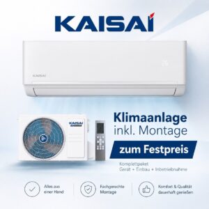 KAISAI ICE 3,5 kW Klimaanlage inkl. Montage zum Festpreis""