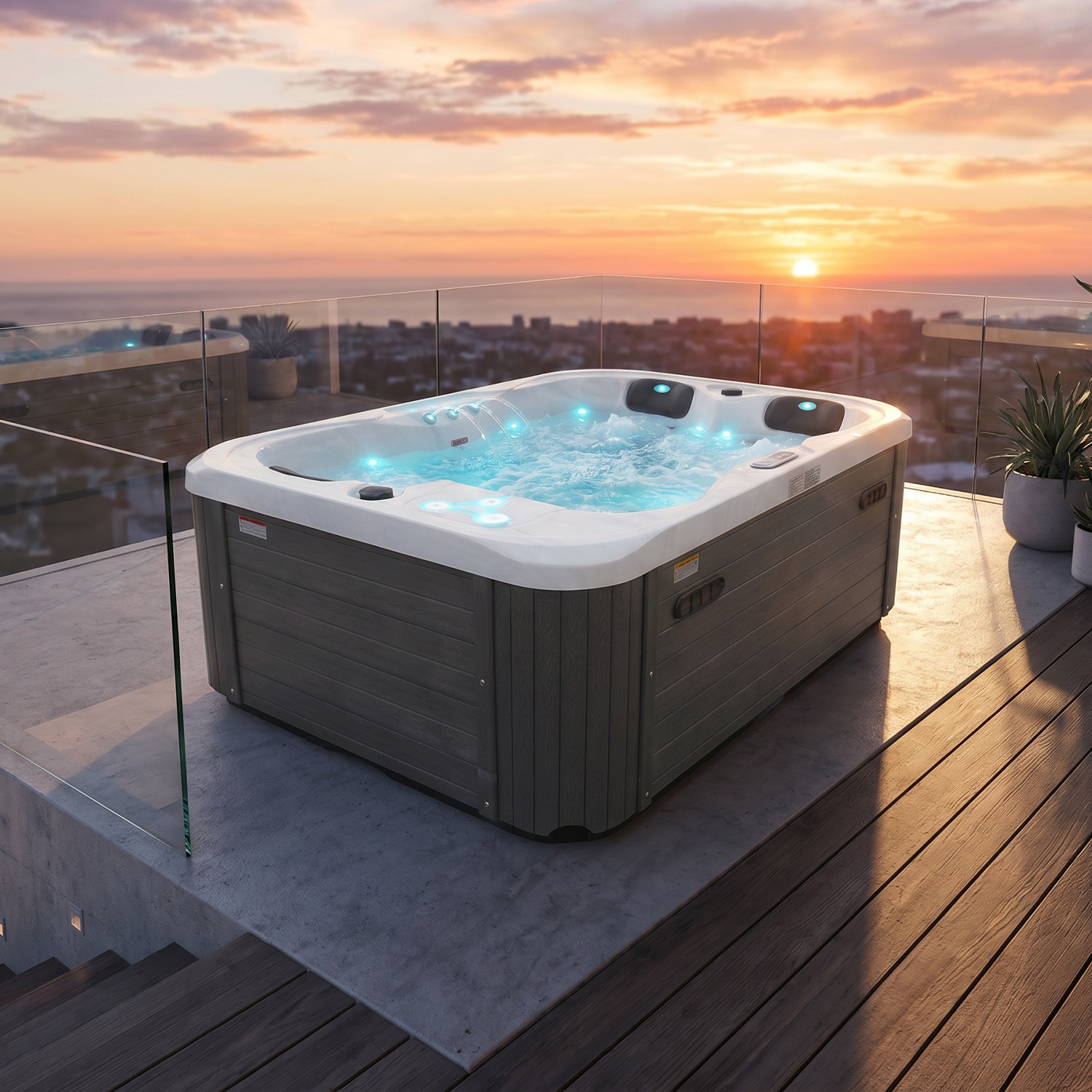 602 Outdoor Whirlpool Spa TINO PRO Weiss 4