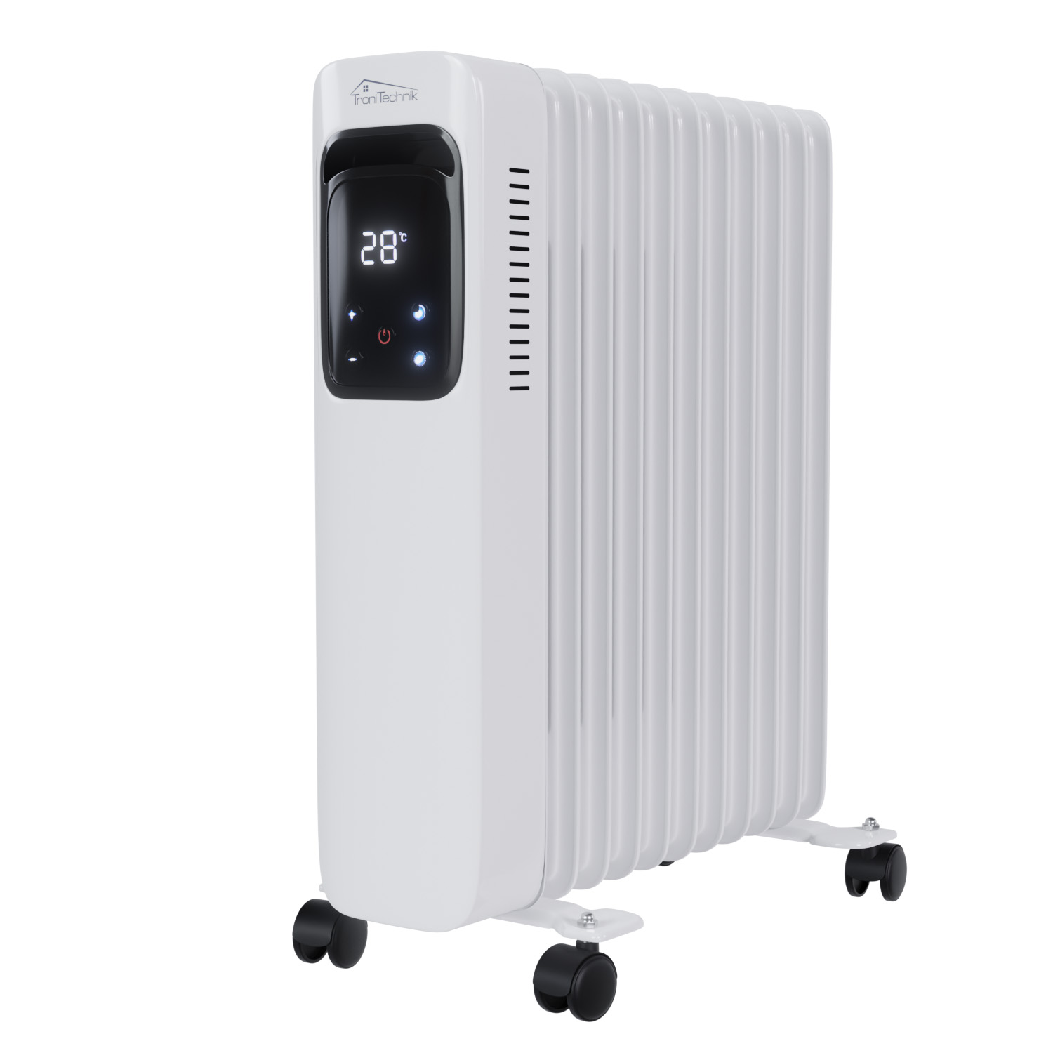 Ölradiator, Elektroheizung TT-OR 311 in weiß mit 11 Rippen und 2500 Watt, drei Heizstufen, mit WiFi 1 Ölradiator, Elektroheizung TT-OR 311 in weiß mit 11 Rippen und 2500 Watt, drei Heizstufen, mit WiFi