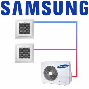 Samsung Multisplit Set 2x AJ 016 Mini Deckenkassette 1.6 kW mit...