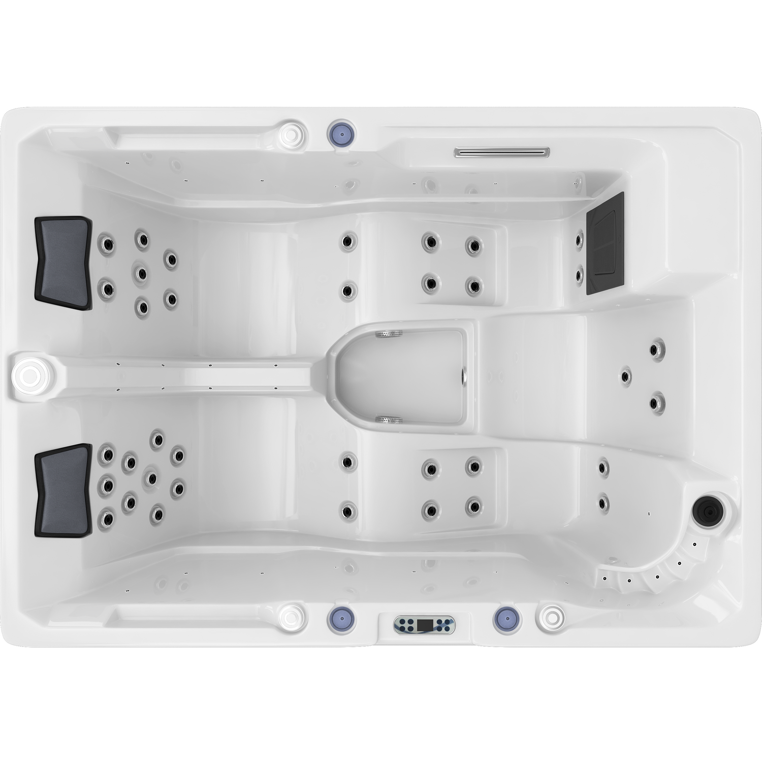 756 Outdoor Whirlpool Elba weiss 210x150 LED