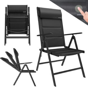 GARMIO® Gartenstuhl Balkonstuhl FLORENZ schwarz