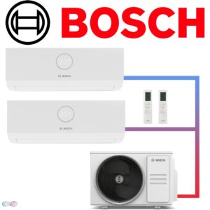 BOSCH Climate 3200iU Set 2,6 kW + 3,5 kW Wandgerät + 5,3 kW...