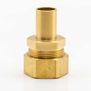 Wellrohrverschraubung Übergangsstück mit Stutzen metallisch dichtend | DN20 x 22mm Stutzen | Isiclick plus