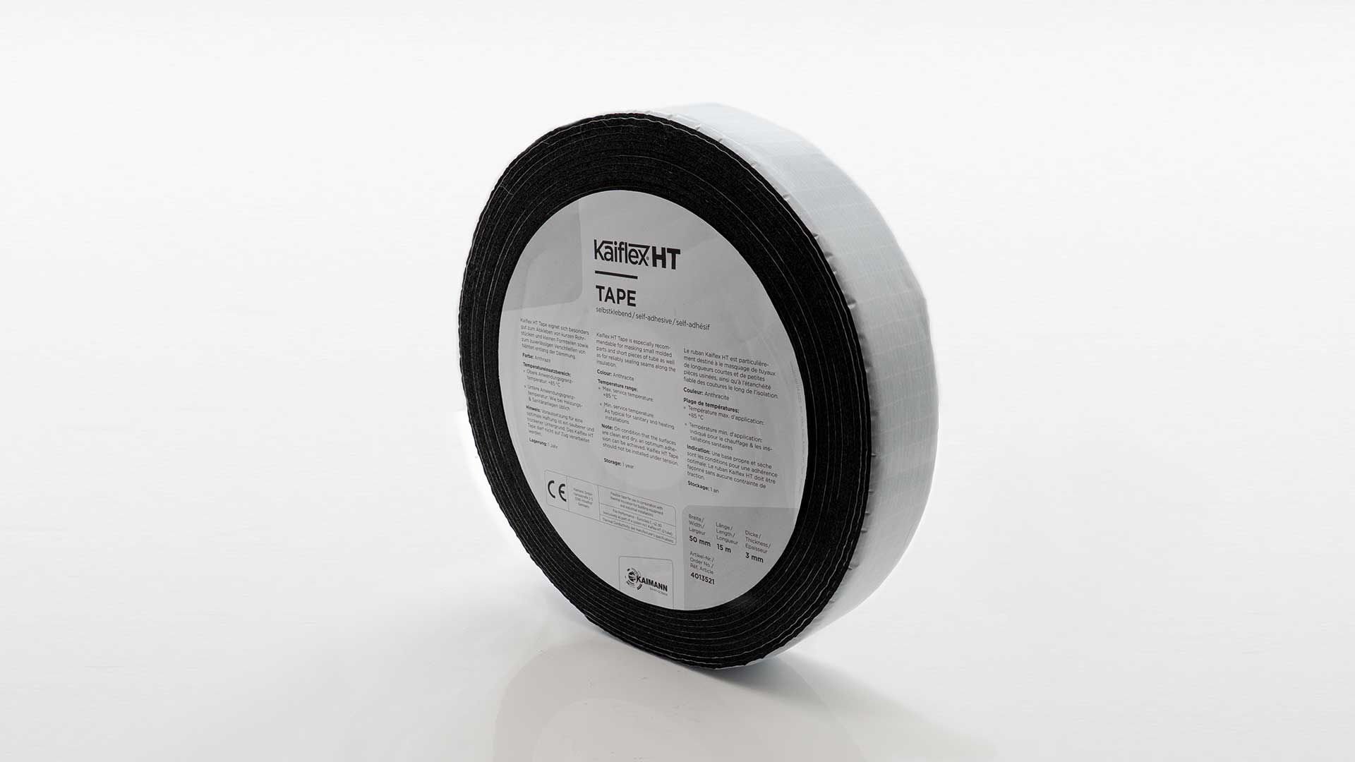 Kautschukband selbstklebend für Kautschuk | 3mm Dämmstärke | 50mm x 15m Rolle | Kaiflex HT Tape 1 Kautschukband selbstklebend für Kautschuk | 3mm Dämmstärke | 50mm x 15m Rolle | Kaiflex HT Tape