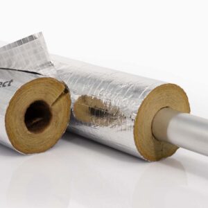 Mineralwolle Rohrisolierung 1,2m Isolierschale mit Klebeverschluss | 28mm x 20mm Dämmstärke | Isover Ultimate | 100% GEG