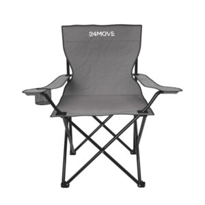 24MOVE® Campingstuhl Klappstuhl grau