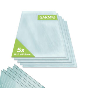 GARMIO® Hohlkammerstegplatten Doppelstegplatten ACRI 10 mm SET (5 Stück)