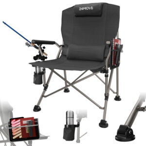 24MOVE® Campingstuhl Anglerstuhl CABO schwarz
