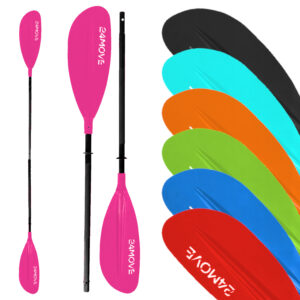 24MOVE® SUP Doppelpaddel LAGO für Paddleboards und Kajaks, Stechpaddel für Stand-Up Board pink