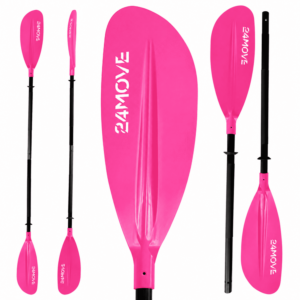 24MOVE® SUP Doppelpaddel LAGO für Paddleboards und Kajaks, Stechpaddel für Stand-Up Board pink