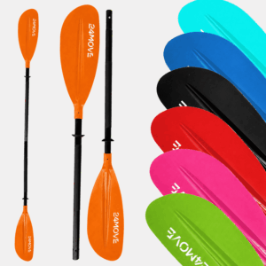 24MOVE® SUP Doppelpaddel LAGO für Paddleboards und Kajaks, Stechpaddel für Stand-Up Board koralle