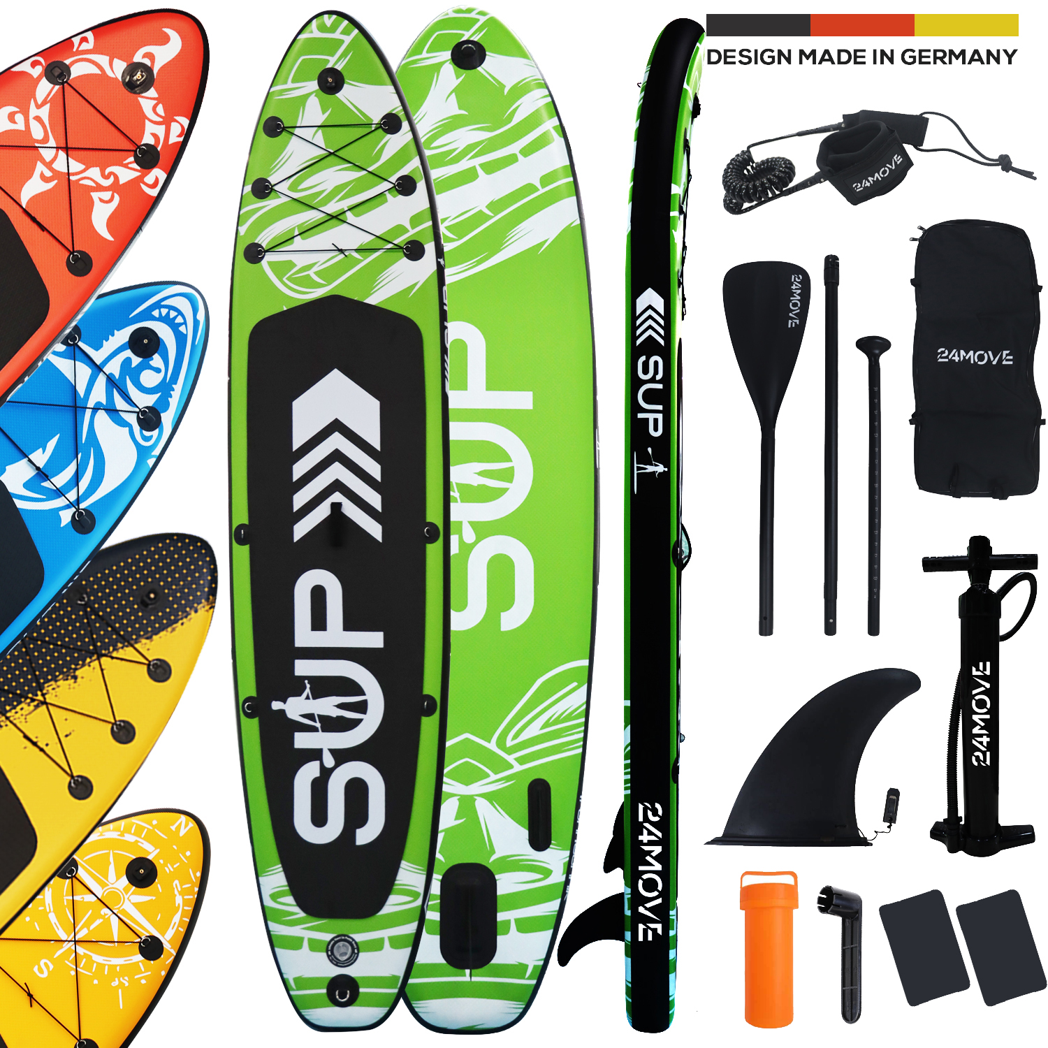 24MOVE® Standup Paddle SUP Board Set GRÜN 366 1 24MOVE® Standup Paddle SUP Board Set GRÜN 366