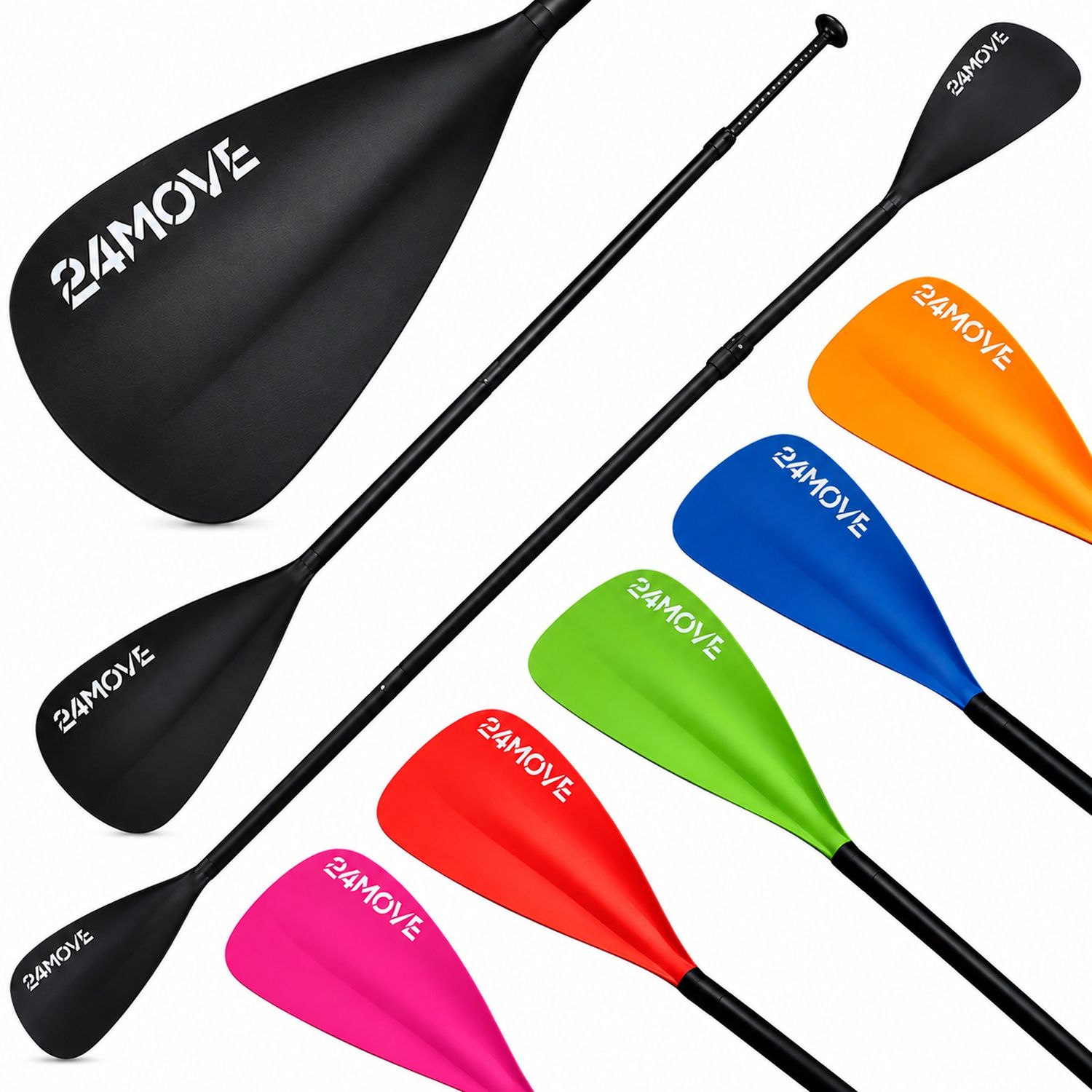 24MOVE® SUP Doppelpaddel AZUR für Paddleboards und Kajaks, Stechpaddel für Stand-Up Board schwarz 1 24MOVE® SUP Doppelpaddel AZUR für Paddleboards und Kajaks, Stechpaddel für Stand-Up Board schwarz