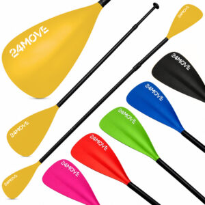 24MOVE® SUP Doppelpaddel AZUR für Paddleboards und Kajaks, orange