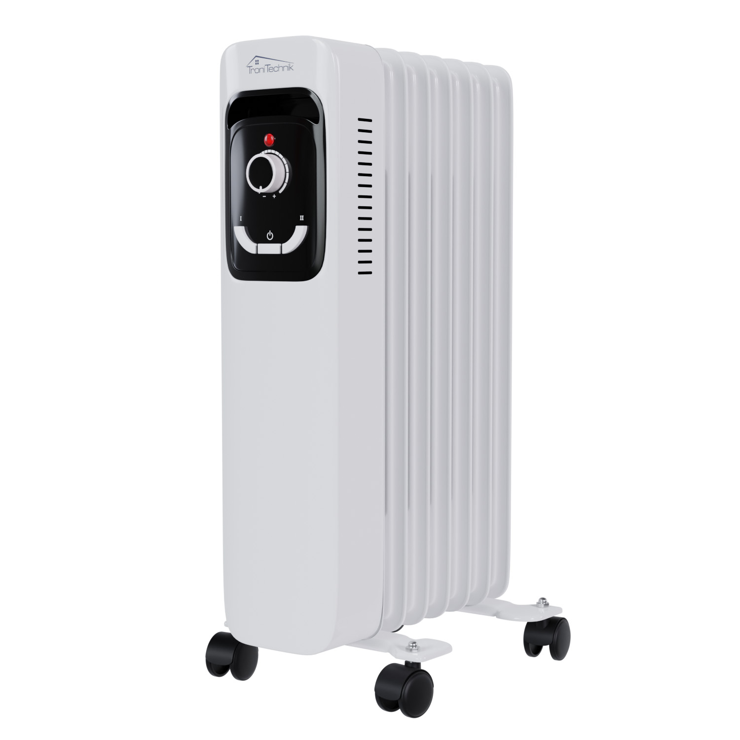 893 oelradiator Elektroheizung TT OR 207 in weiss mit 7 Rippen und 1500 Watt drei Heizstufen 600W 900W 1500W