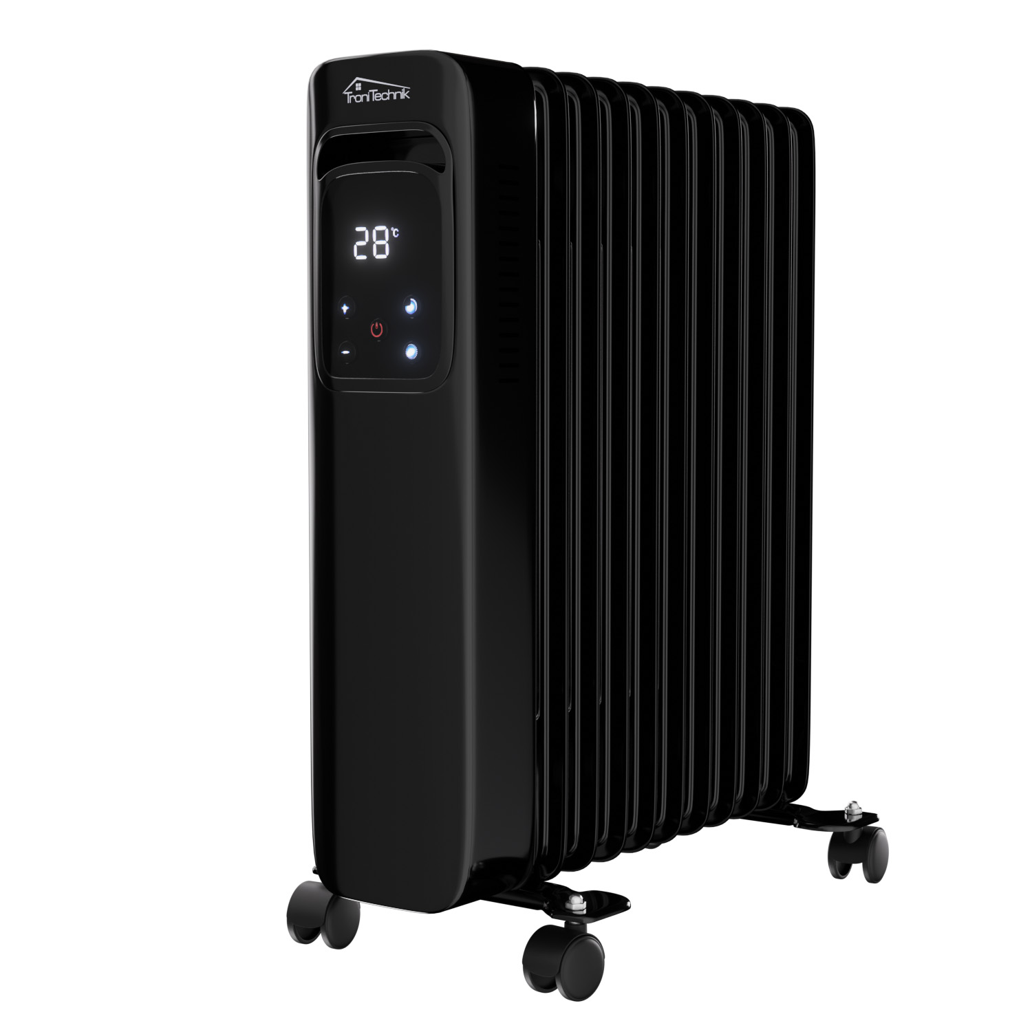 900 oelradiator Elektroheizung TT OR 311 in schwarz mit 11 Rippen und 2500 Watt drei Heizstufen mit WiFi 1