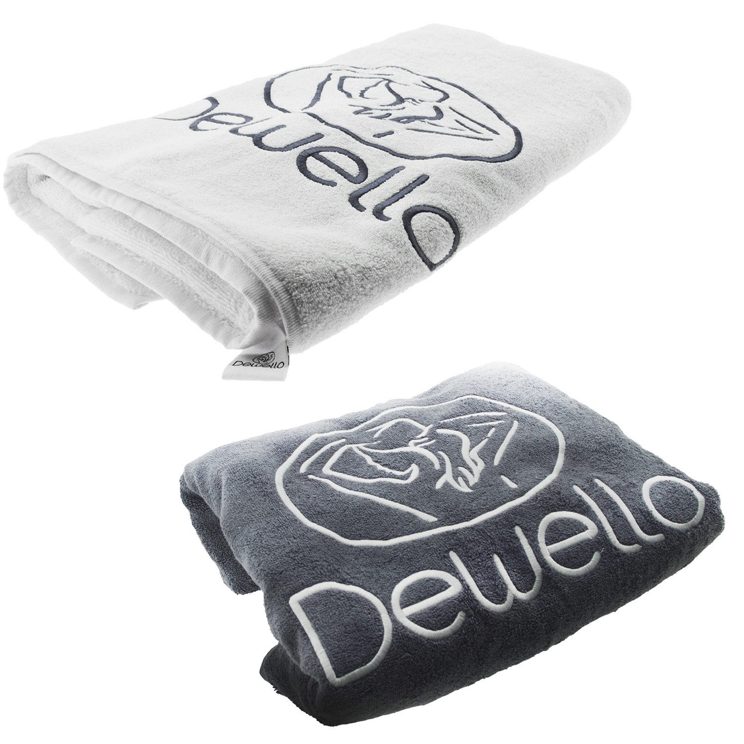 Dewello Saunahandtuch Handtuch Frottee 200x75cm, verschiedene Farben 1 Dewello Saunahandtuch Handtuch Frottee 200x75cm, verschiedene Farben