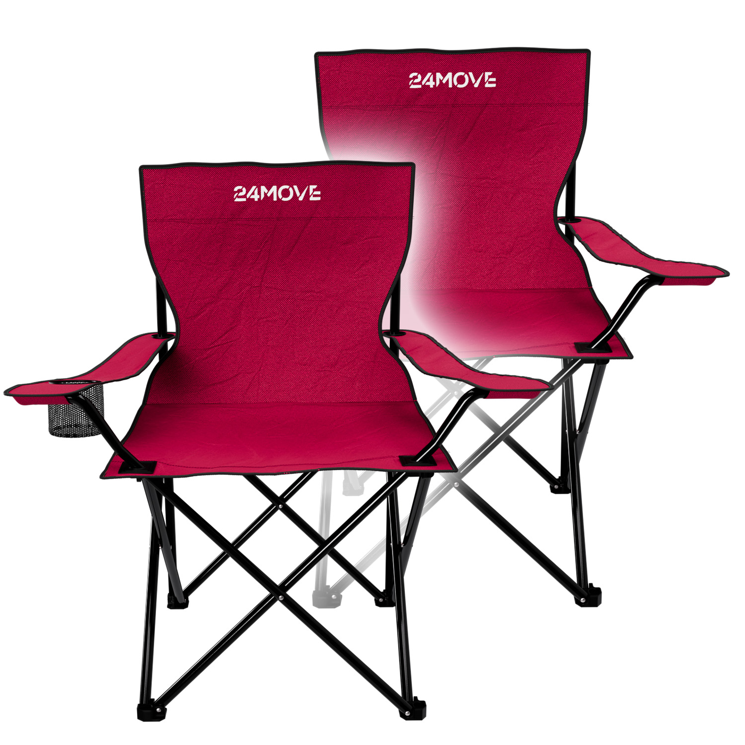 979 24MOVE Campingstuhl Klappstuhl rot 2er Set 1