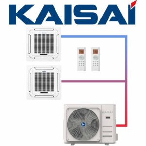 SET KAISAI KOMPAKT 7,9 kW mit 2 Deckenkassetten""