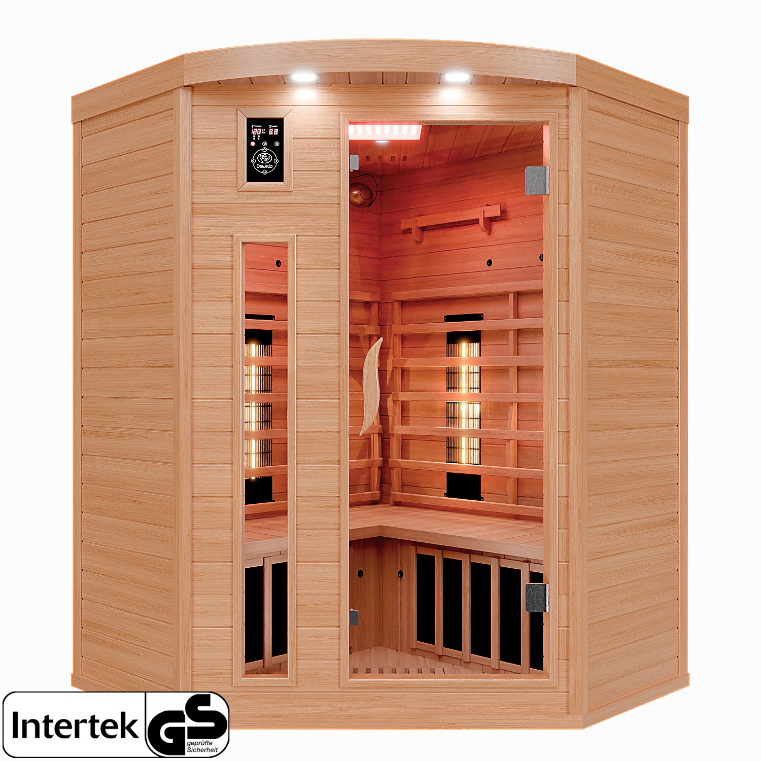 Infrarotkabine LAKEFIELD 140x140 Dual-Therm 1 Infrarotkabine LAKEFIELD 140x140 Dual-Therm